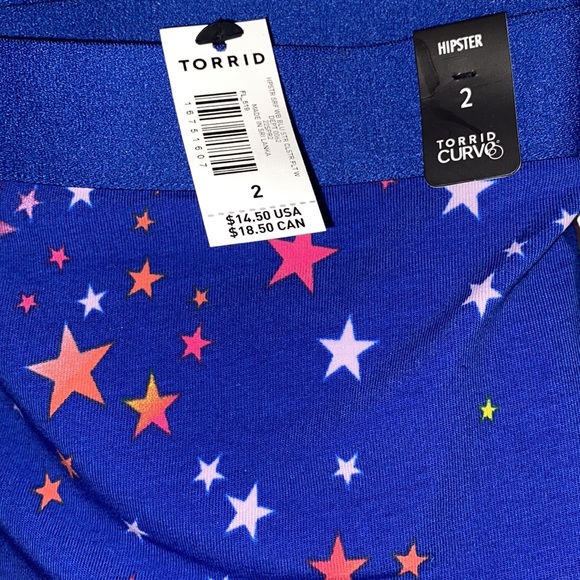 NWT TORRID Hipster Panty - Cotton Stars Blue - Picture 4 of 7